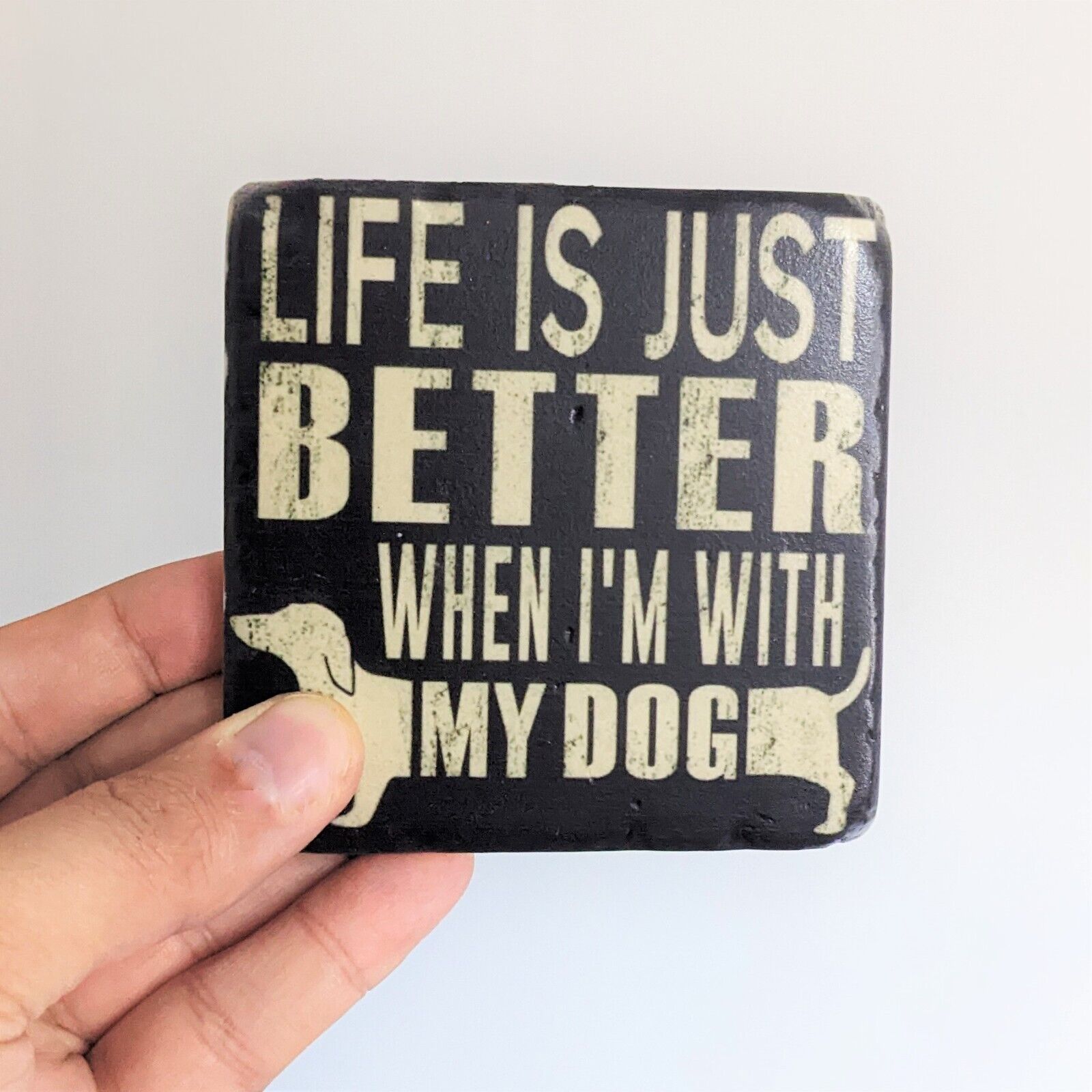 Ceramic Coasters Set of 4 Coffee Cup Coasters Table Mats Dog Cats Theme Mats