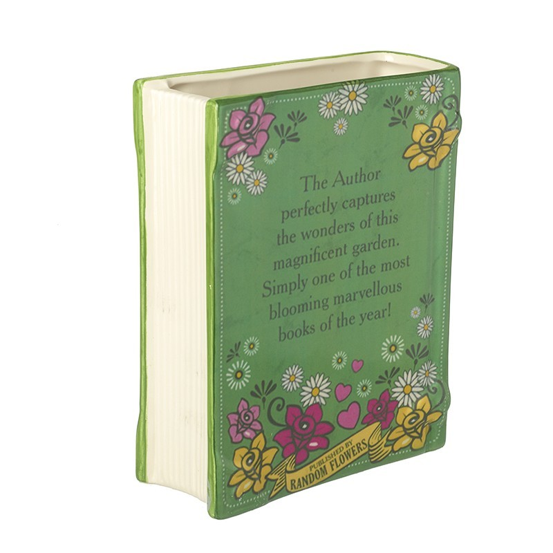 Ceramic Book Vase Great Garden Expectations Vintage Novelty Flower Holder Gift