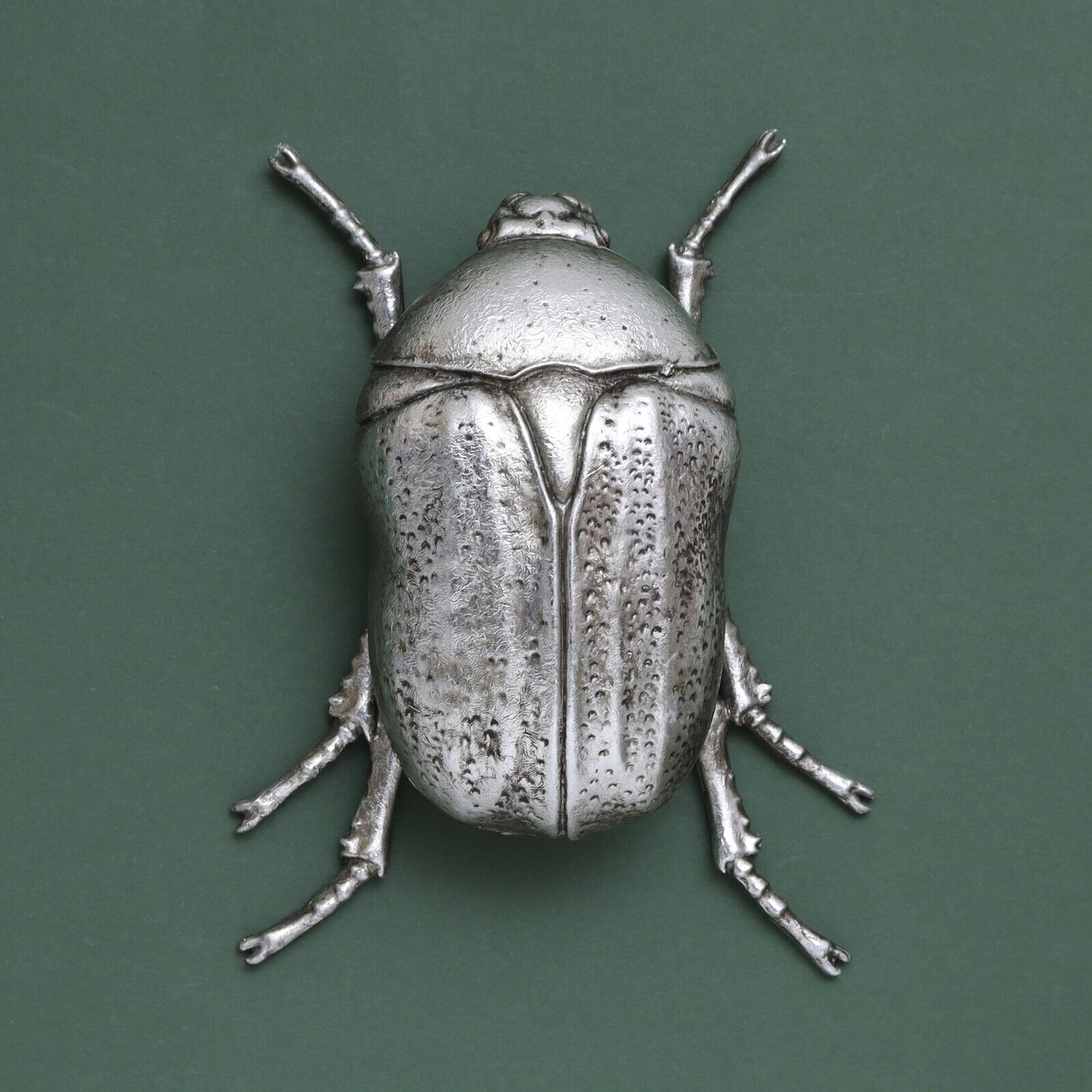 Steampunk Silver Stag Lady Beetle Wall Bee Art Hanging Insect Bug Ornament Décor