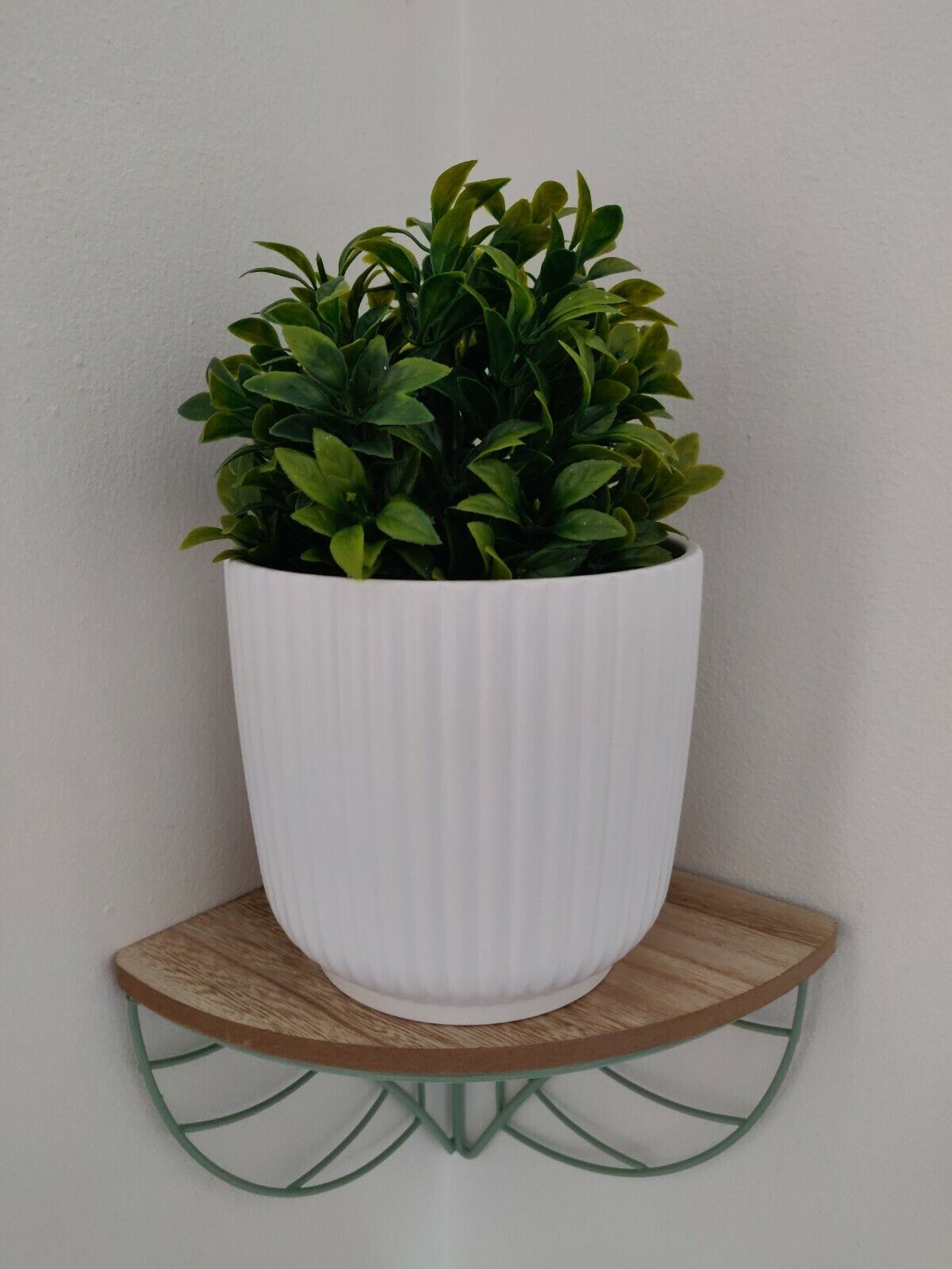 13.5cm Ceramic White Pattern Garden Indoor Kitchen Planter Herb Pot Cover