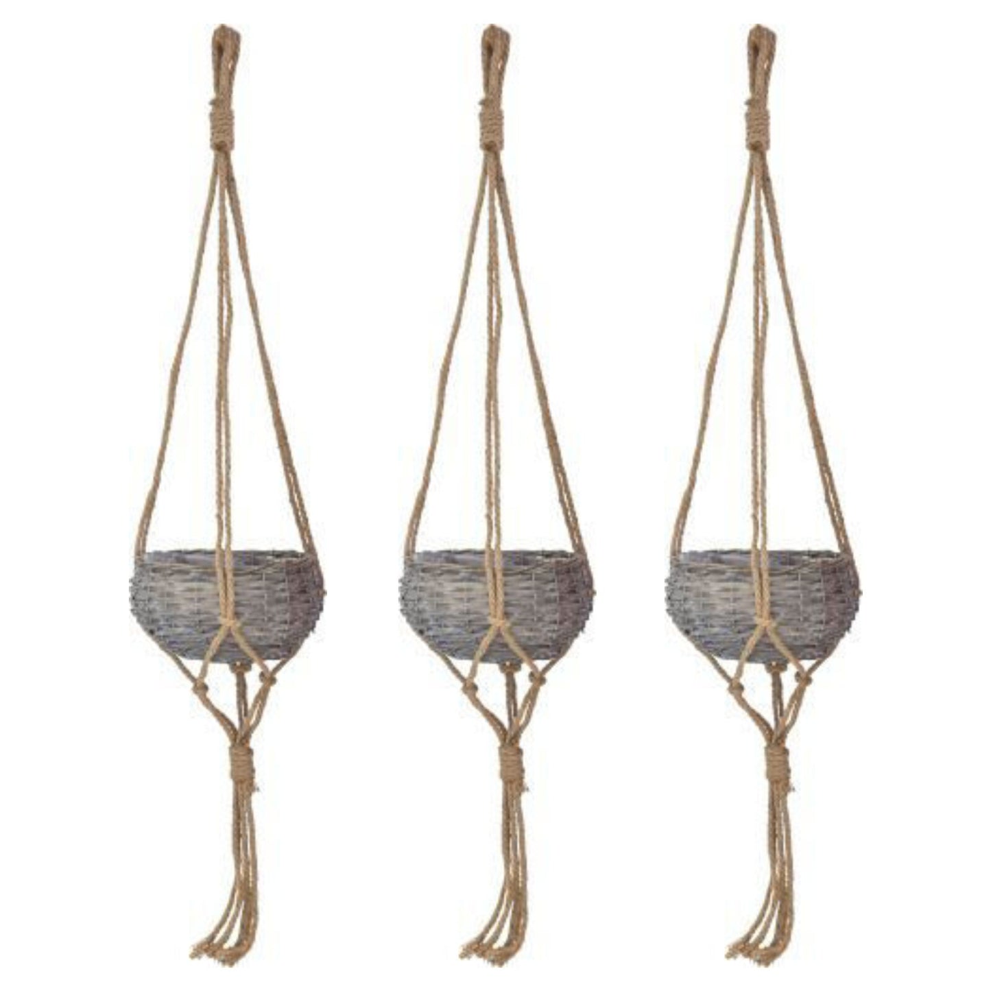 Macrame Plant Hanger Planter Willow Rope Hanging Indoor Jute Basket Home Decor