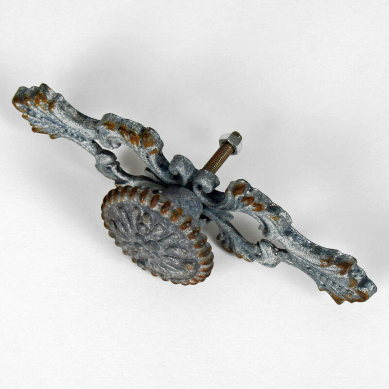Drawer Knob French Vintage Grey Shabby Chic Metal Rustic Drawer Pull Handle
