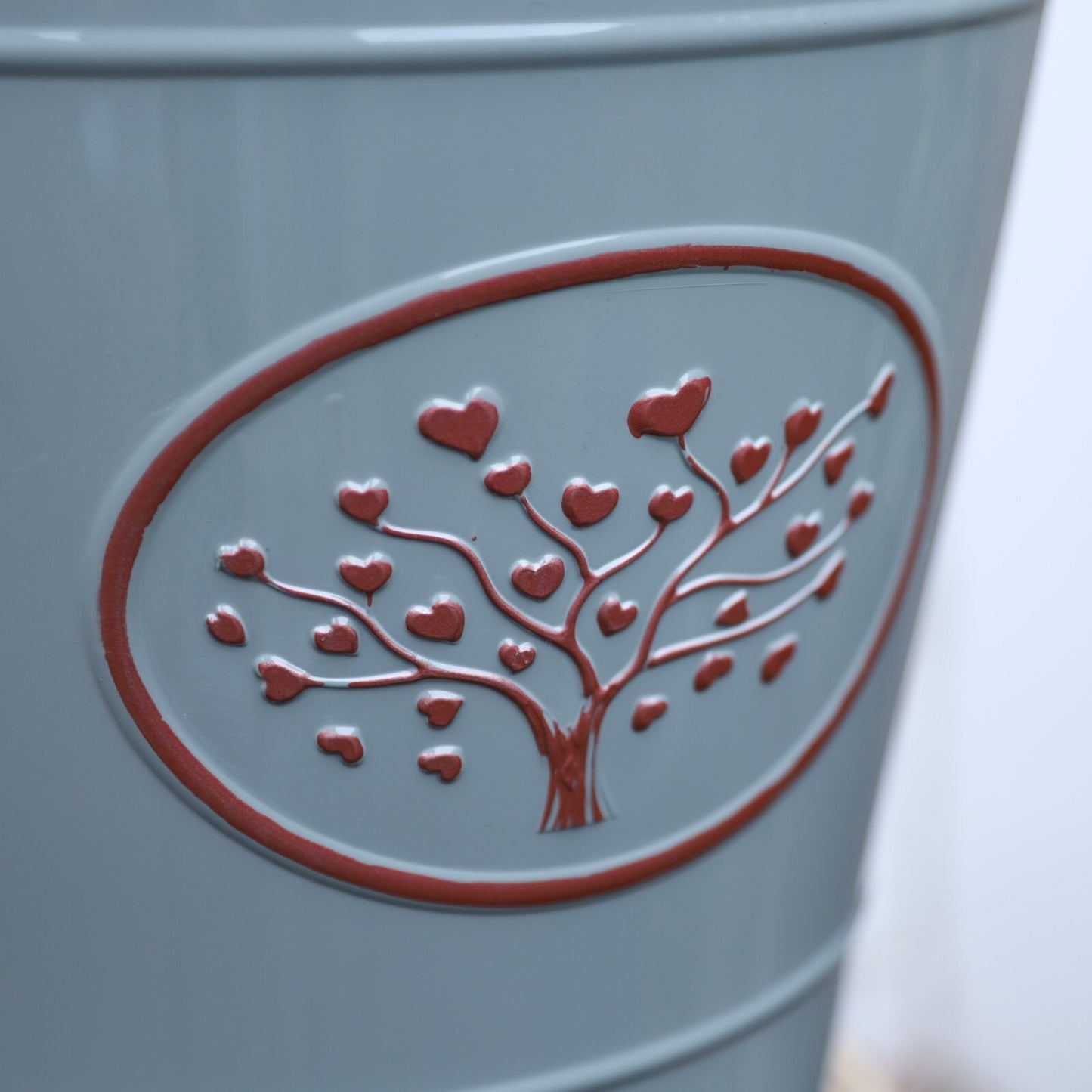 2Pc Plastic Olive Grey Planter 30cm Round Outdoor 14L Gloss Garden Plant Pot