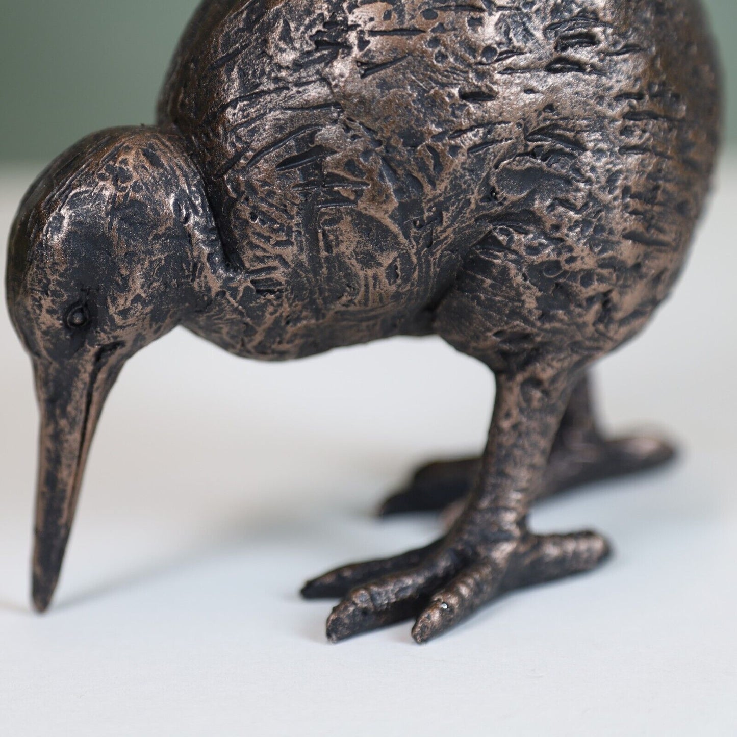 13cm Bird Salt Cellar Resin Salt Pot Aged Copper Finish Kitchen Handmade Pot