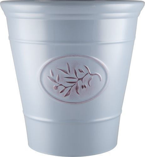 Gloss Ceramic Plastic Planters Flower Plant Pots Barrel Tall Bowl Olive Cover