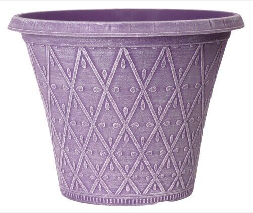 Set of 2 Round 30cm Garden Plant Pot Raisin Outdoor Planter Decorative Cover
