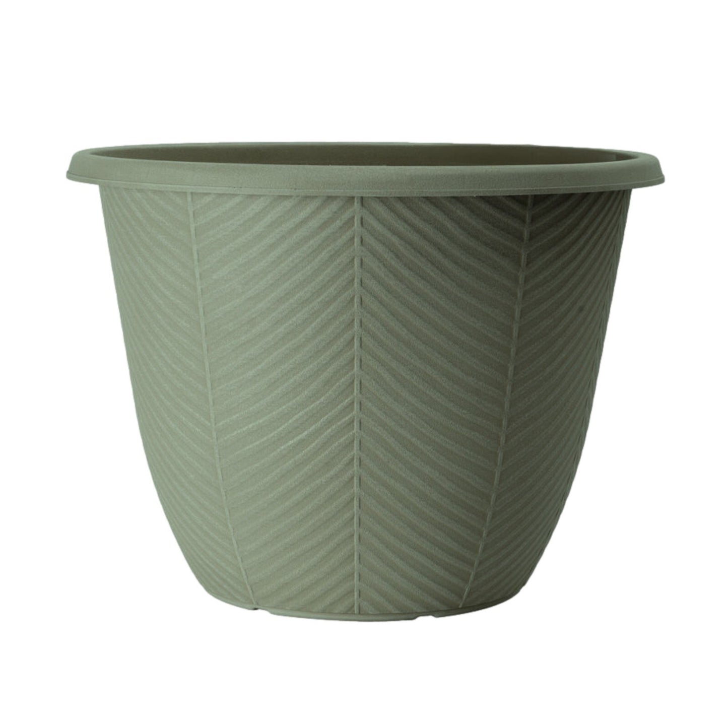 2Pc Round Plastic Green Plant Pot 32cm Outdoor 11L Home Garden Planter Cover Pot