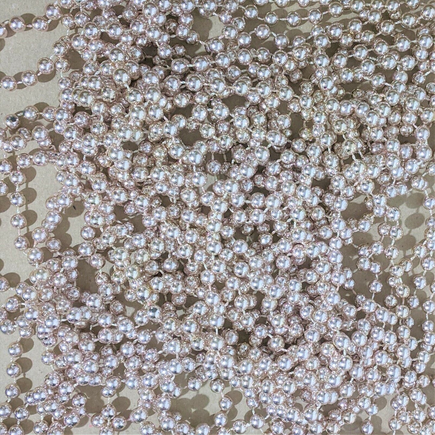 15m Blush Pink Plastic Beads Chain Garland Christmas Tree Party Home Decoration