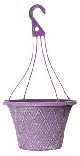 Hanging Baskets 3Pc 30cm 12In Purple Raisin Outdoor Planter Deco Outdoor Pot