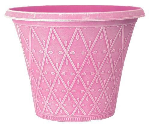 Planter Set of 2 Round 30cm Garden Plant Pot Pink Outdoor 10L Decorative Cover
