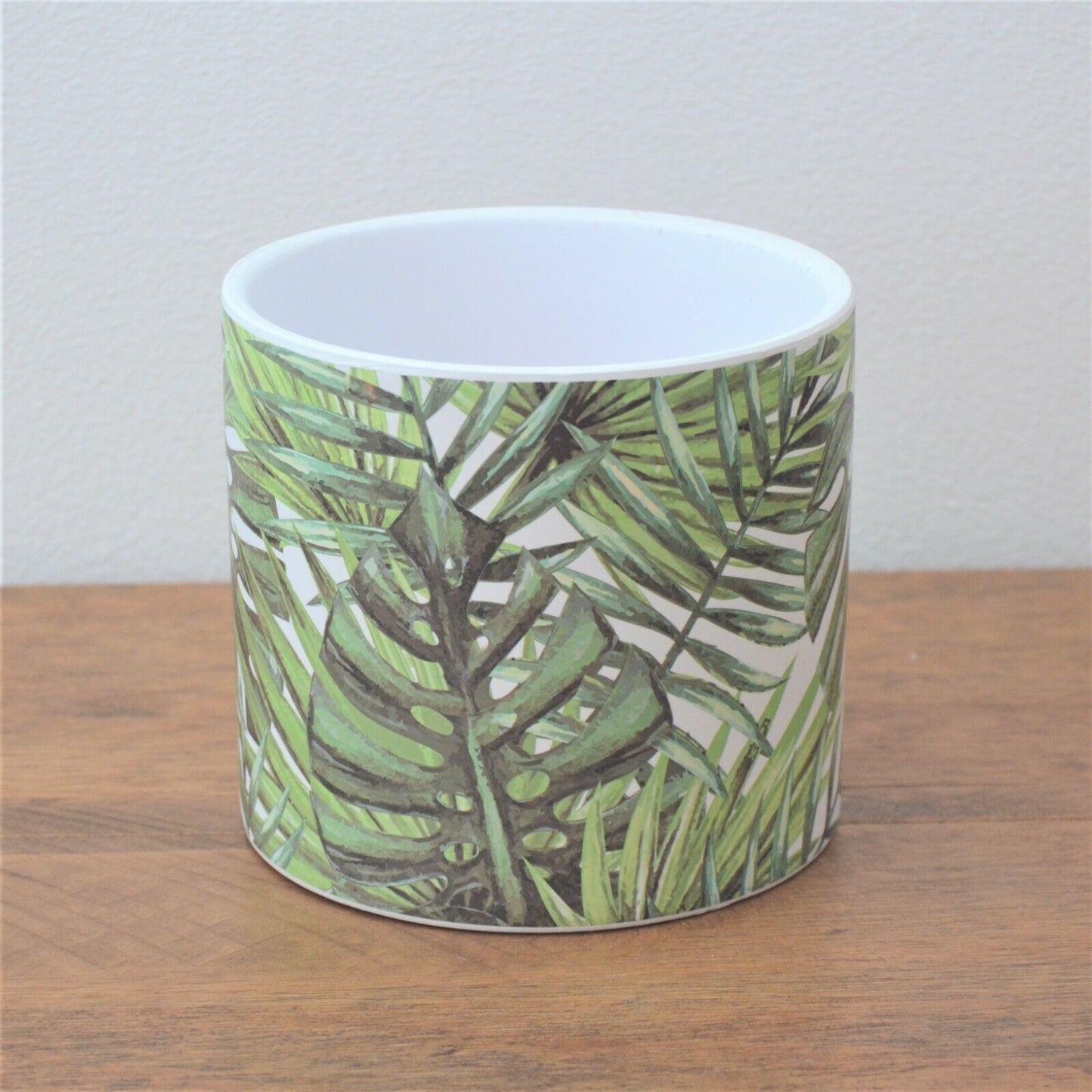 13.5cm Large Green Leaves Ceramic Indoor Plant Pot Holder Herb Cover Planter