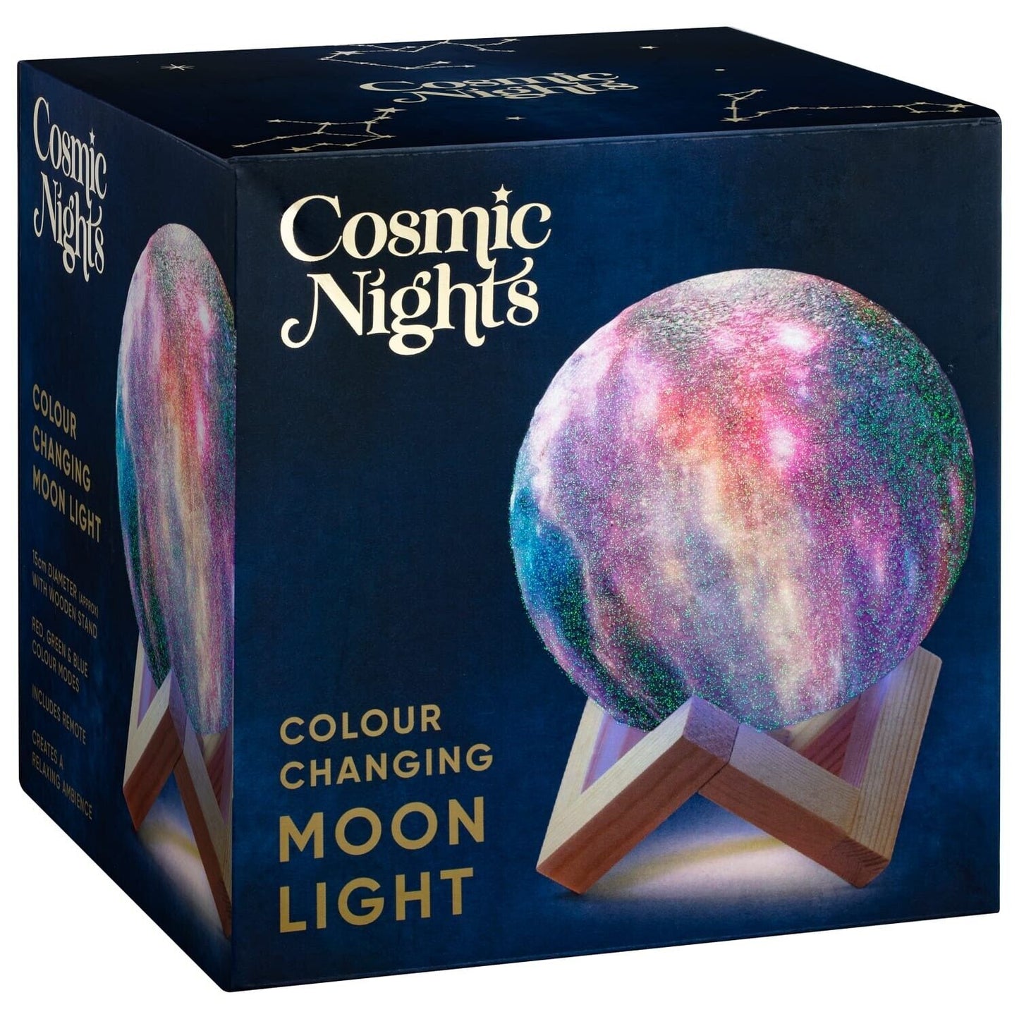 Cosmic Nights Colour Changing Moon Light With Stand And Remote Bedroom Led Night