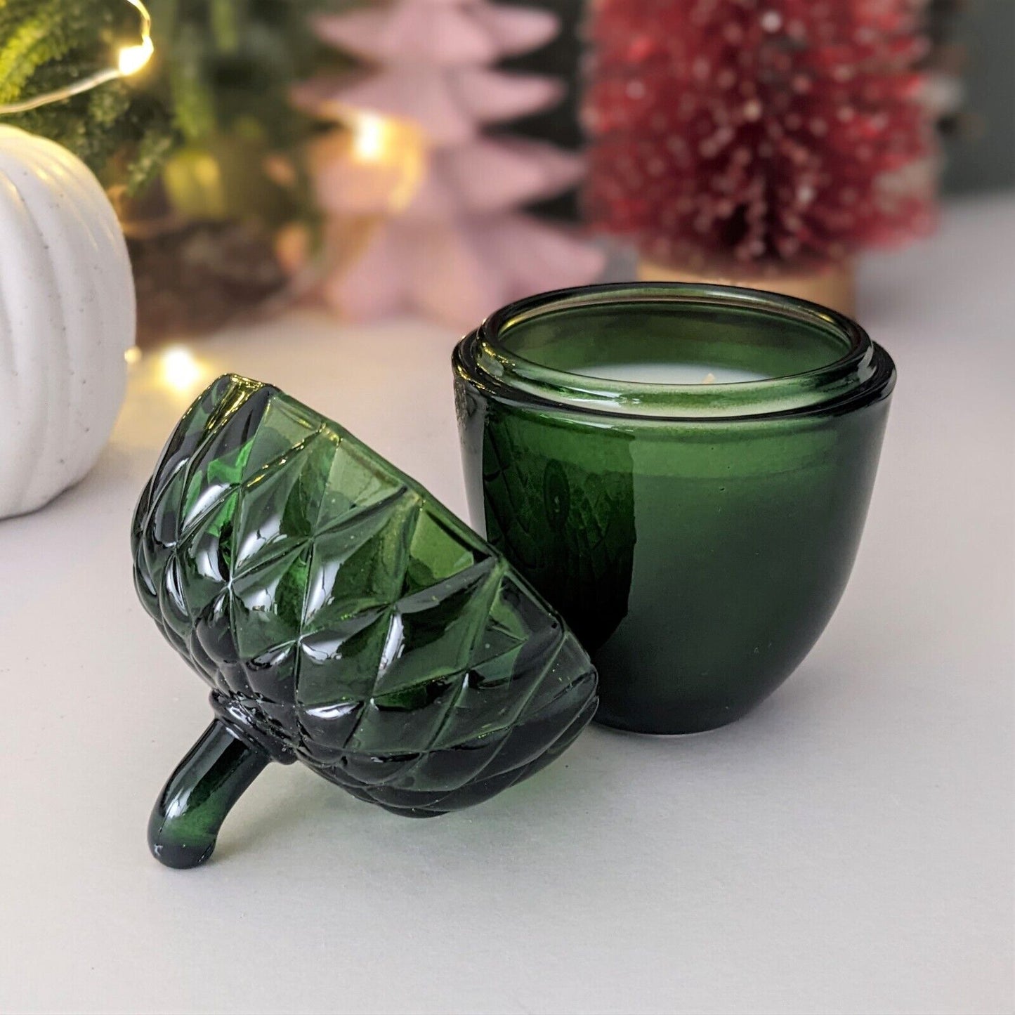 15 Hours Spiced Woods Scented Acorn Shape Candle Home Christmas Decor Ornament