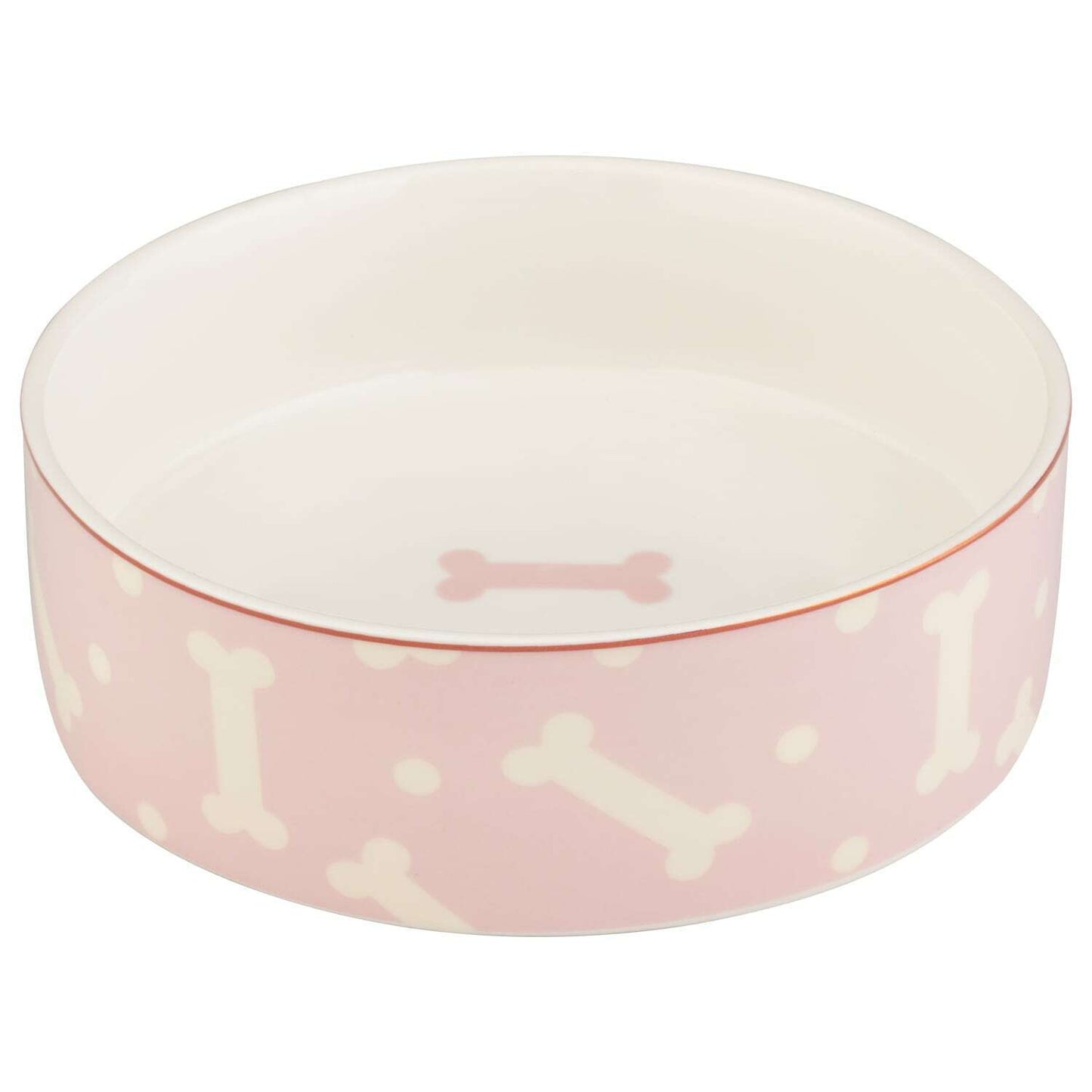 15cm Ceramic Mink Grey Pink Pet Dog Feeding Food Water Bowl Serving Dish