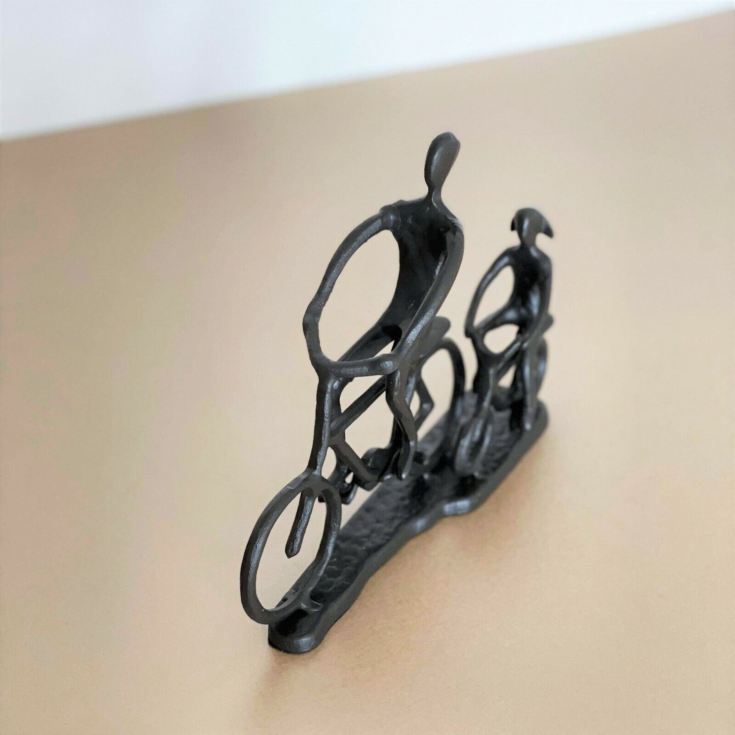 Father And Daughter Cycling Metal Statue Father's Day Gift Home Decor Ornament
