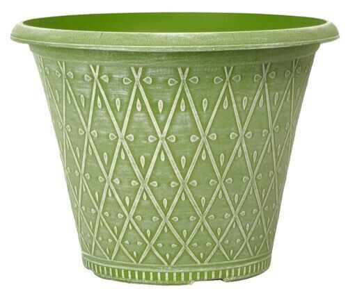 Set of 6 Round 30cm Garden Plant Pot Moss Green Outdoor Planter Decorative Cover