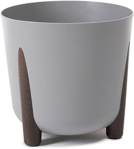 2Pc Eco Friendly Grey Plant Pot 30cm Home Outdoor Garden Round Flower Planter