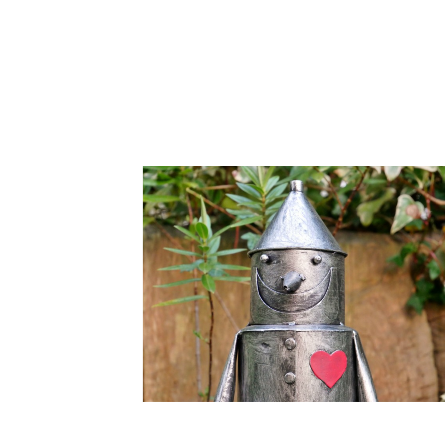 Small Metal Wizard Of Oz Tin Man Garden Lawn Art Sculpture Ornament Decor