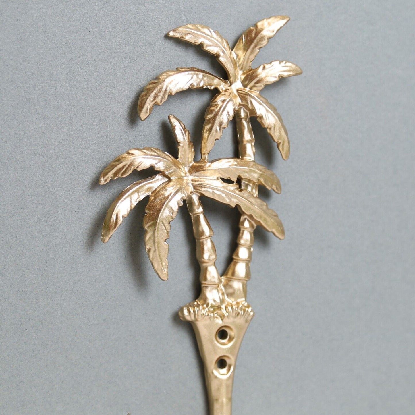 Palm Tree Gold Wall Hook Metal Clothes Scarf Leads Keys Hanger Home Decor Hooks