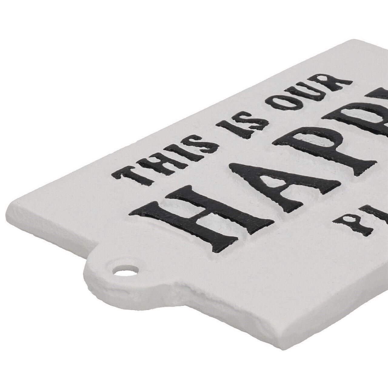 This is Our Happy Place Vintage Cast Iron Sign Plaque Sign Housewarming Gift