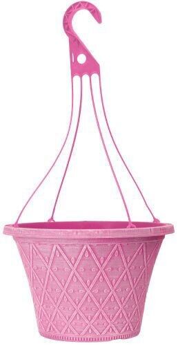 Hanging Baskets 3Pcs 30cm 12 Inch Pink Outdoor Planter Decorative Outdoor Pot