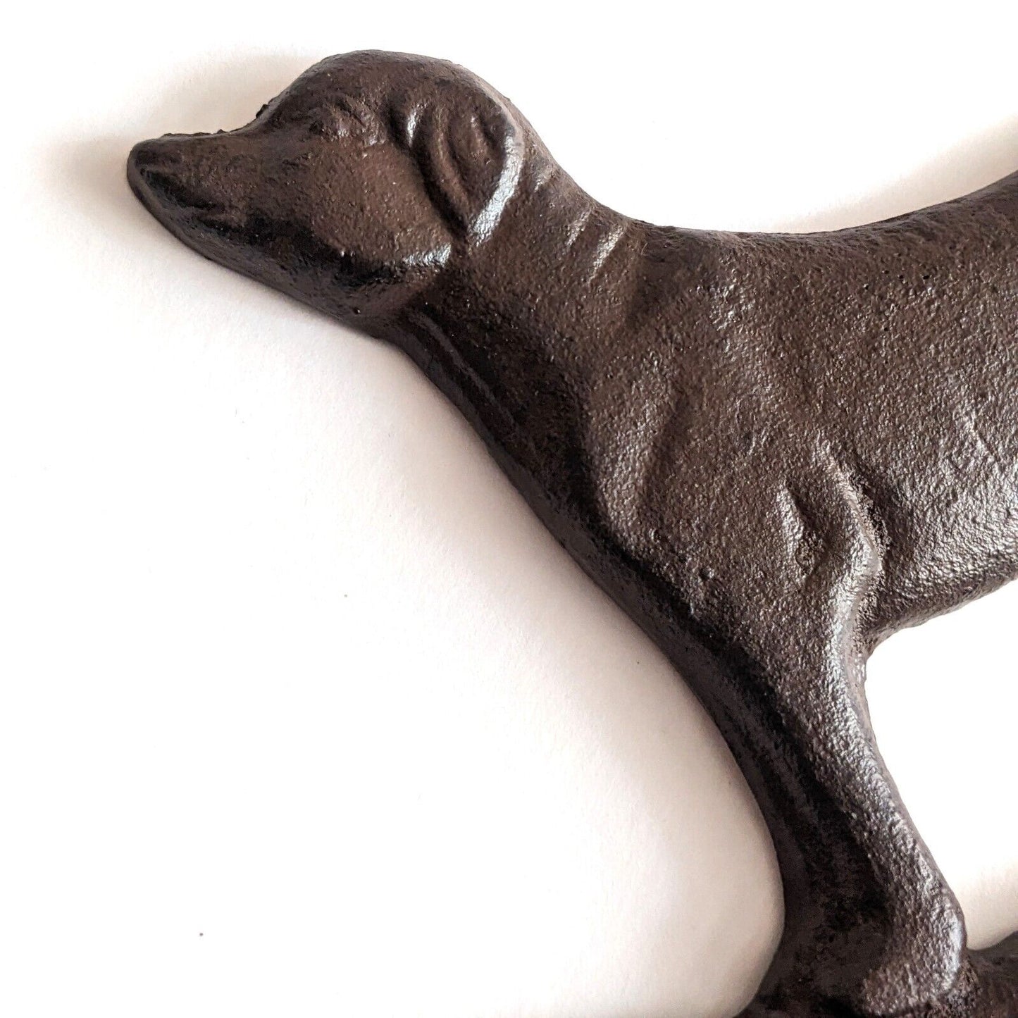 Metal Vintage Dog Tail 2 Hooks Dog Leads Coat Keys Wall Hanger Cast Iron Hanger