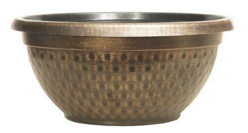 Set Of 2 Copper Plastic Plant Pot 30cm Round Garden Bowl Planter Cover Garden