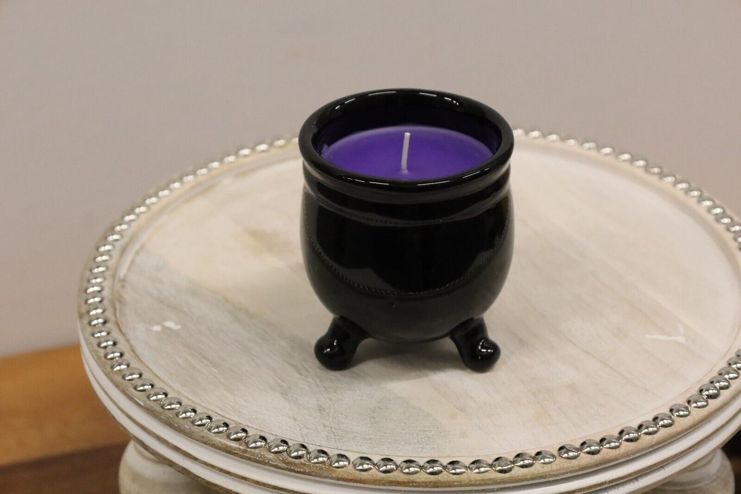 Halloween Black Scented Candles Pack of 3 in Cauldron Ceramic Jars Small