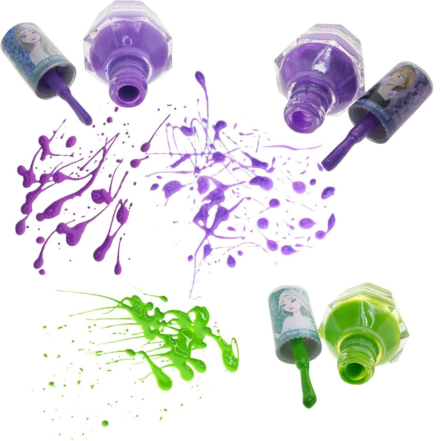 18 Pcs Frozen 2 Townley Girl Non Toxic Peel Off Glittery Nail Polish Gems Set