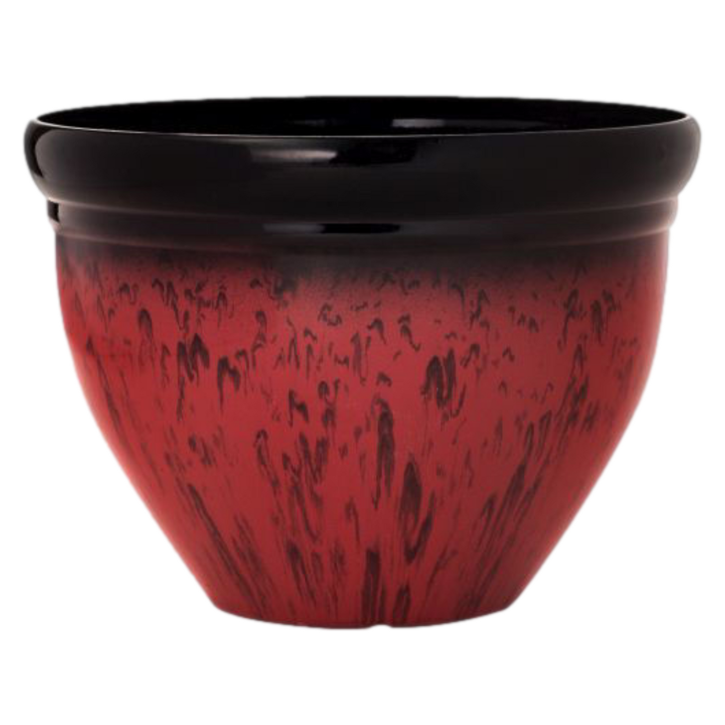 2Pc Round Plastic Drip Red Plant Pots 23cm Bell Planters Squat 4L Garden Decor