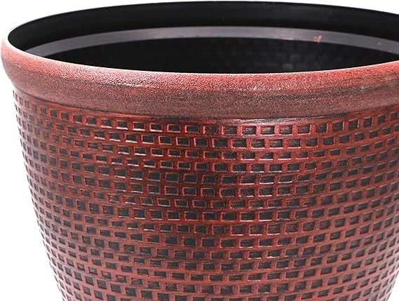 4Pc Plastic Cromarty Planter 30cm Antique Copper Pot 10L Garden Decor Plant Pot