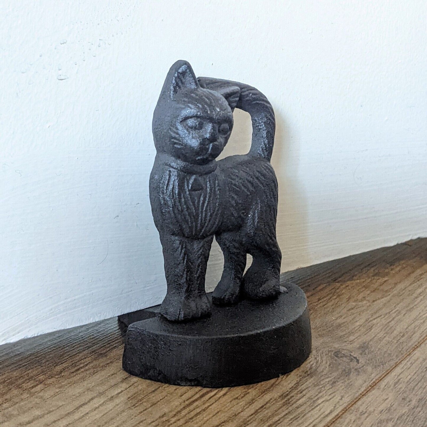 Cat Cast Iron Metal Doorstopper Heavy Door Wedge Shabby Chic Stopper Stop
