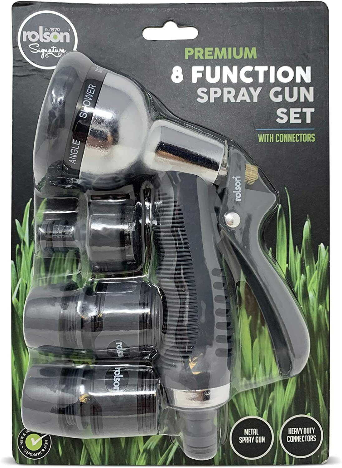 Spray Nozzle Water Hose Gun Multi Pattern Garden Adjustable Mist Attachments