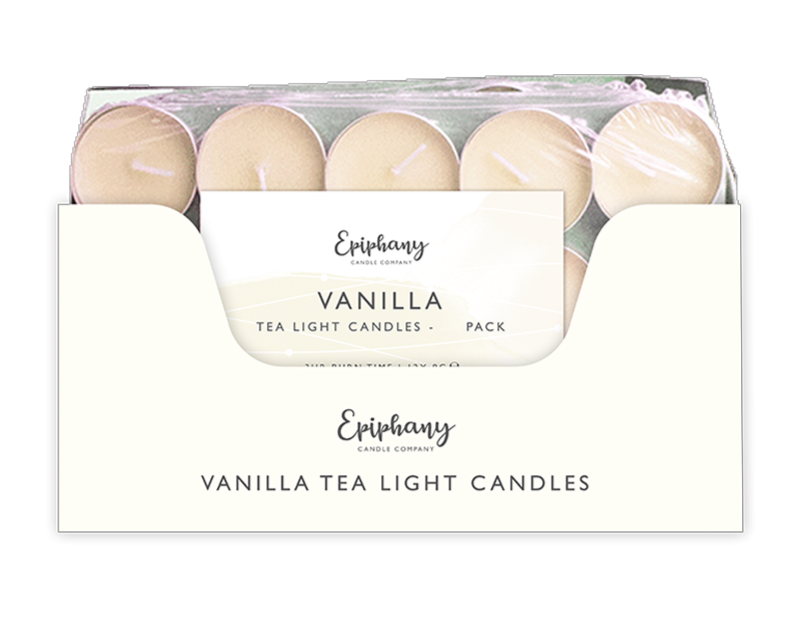24 Pack Scented Creamy Vanilla Fragrance Tealight Candles T-light Candle Decor