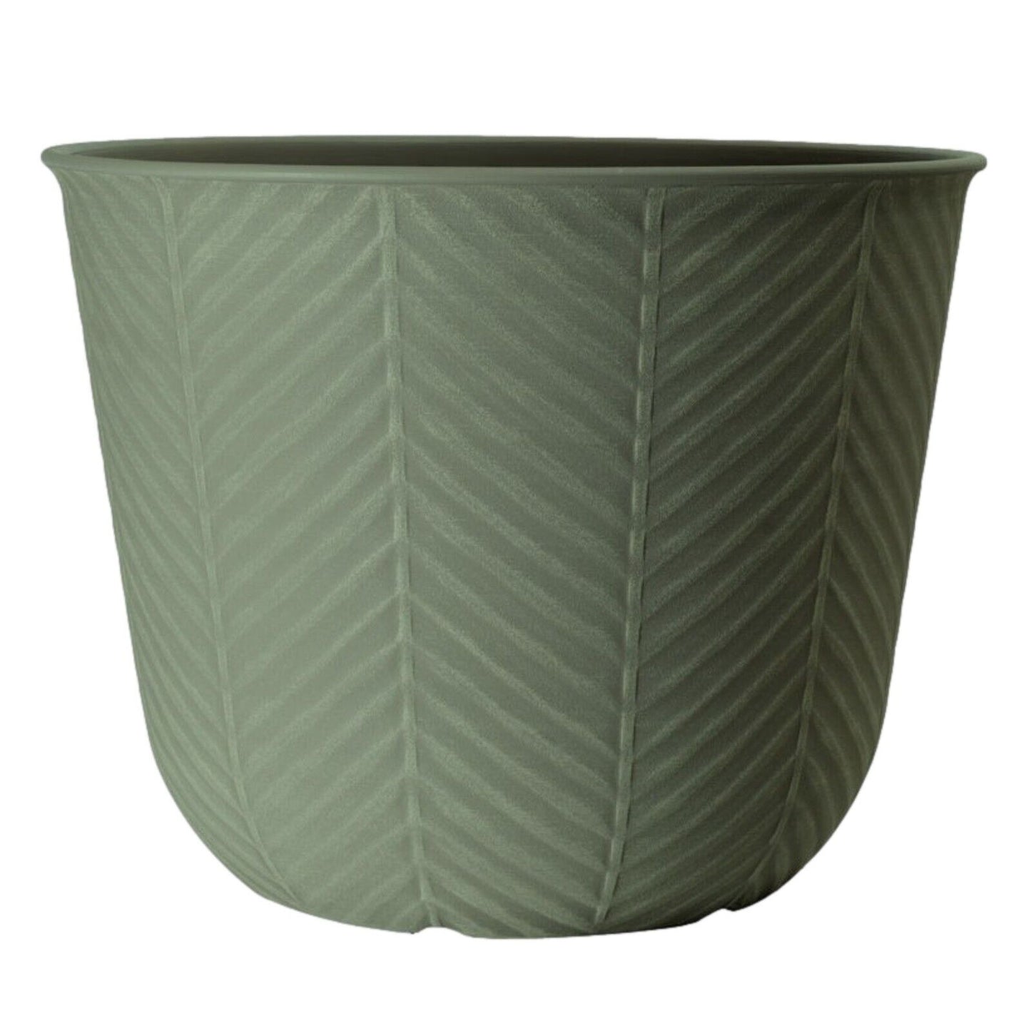 Round Plastic Green Plant Pot 46cm Outdoor 41L Flower Garden Planter Cover