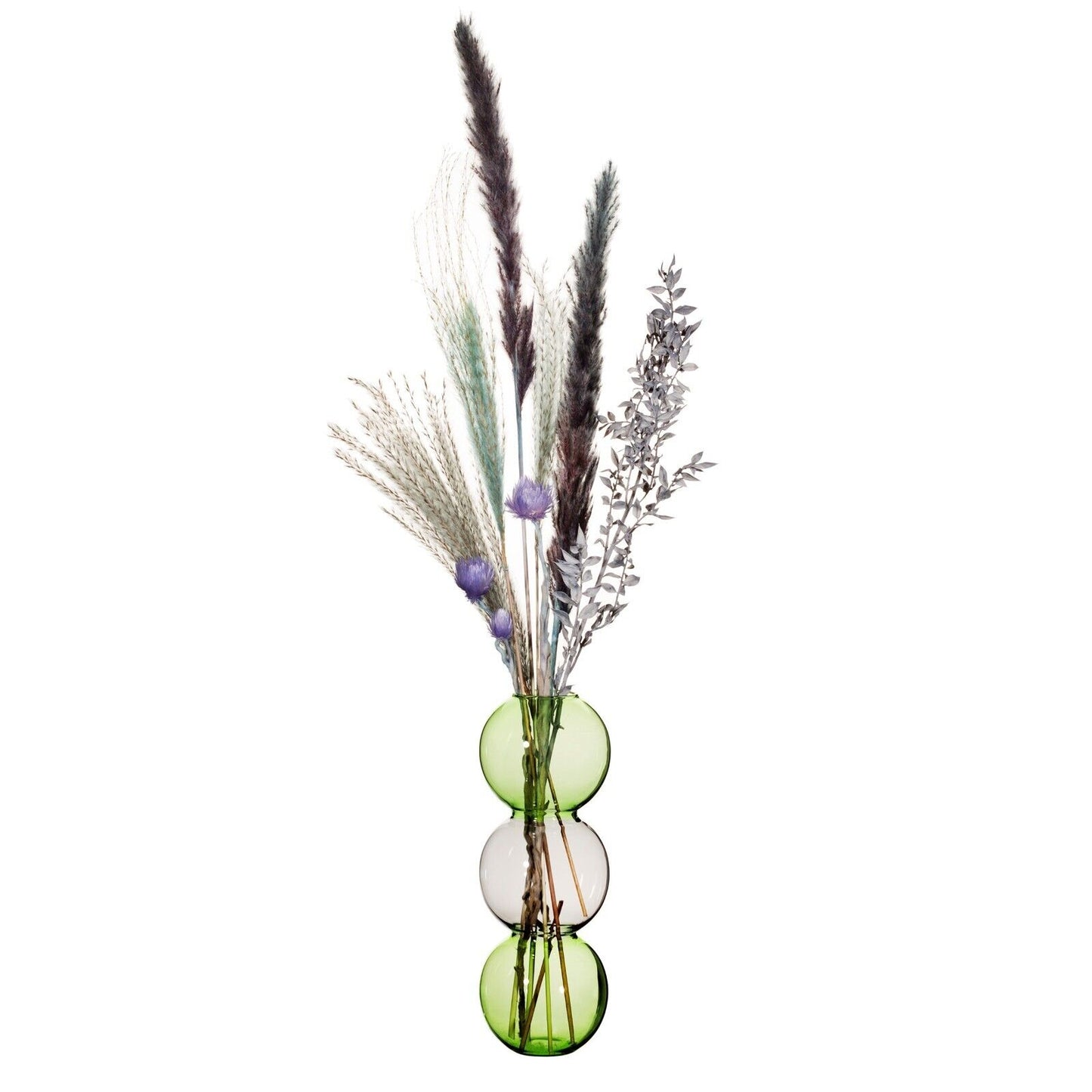 22cm Tall Glass Bubble Vase Home Decor Flowers Buds Vase 3 Tiered Vase