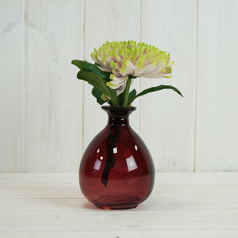 Glass Vase Bottle Vase Bud Vase Vintage Glass Geometric Table Wedding Home Decor