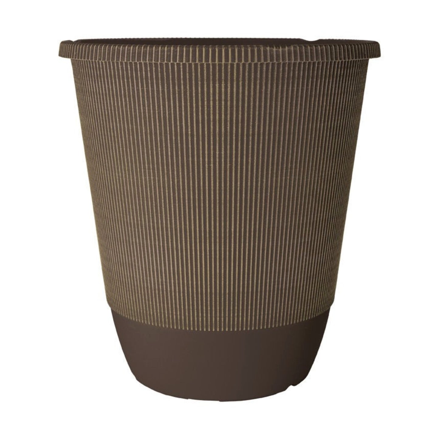 2Pc Round Maple Plastic Plant Pot 35cm Tall 21L Garden Outdoor Flower Planter