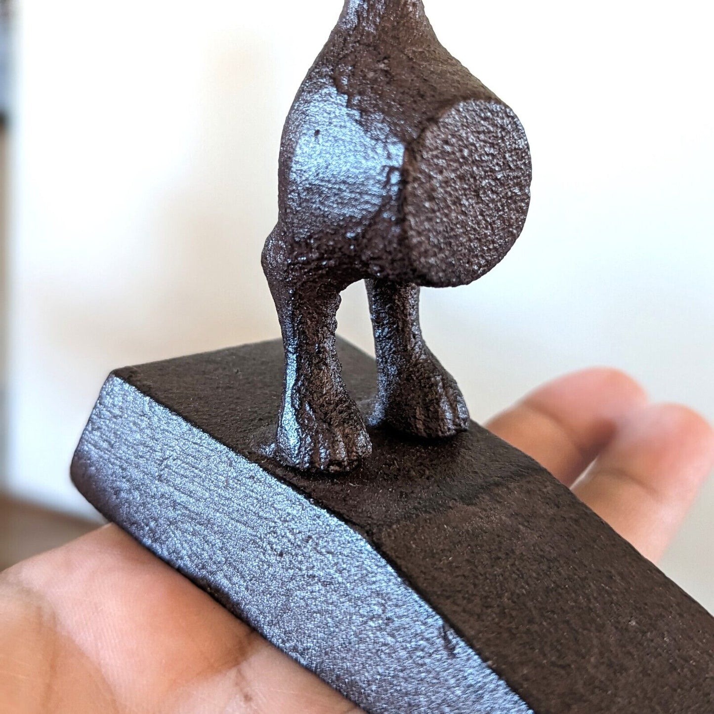 Dog Tail Cast Iron Metal Doorstopper Heavy Door Wedge Shabby Chic Stopper