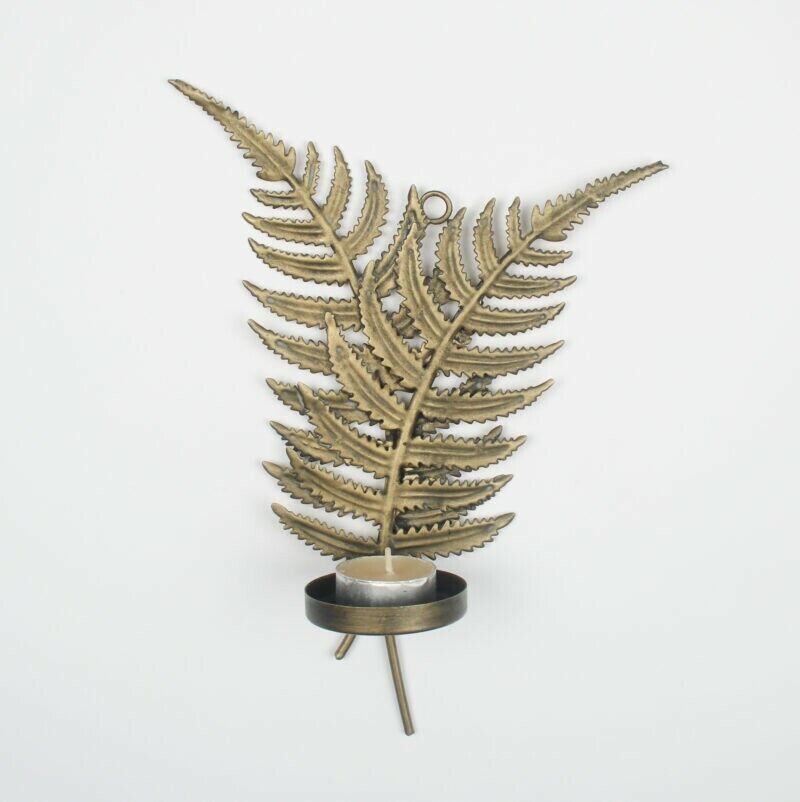 Gold Feather Wall Candle Holder Vintage Tealight Holder Home Wedding Decor