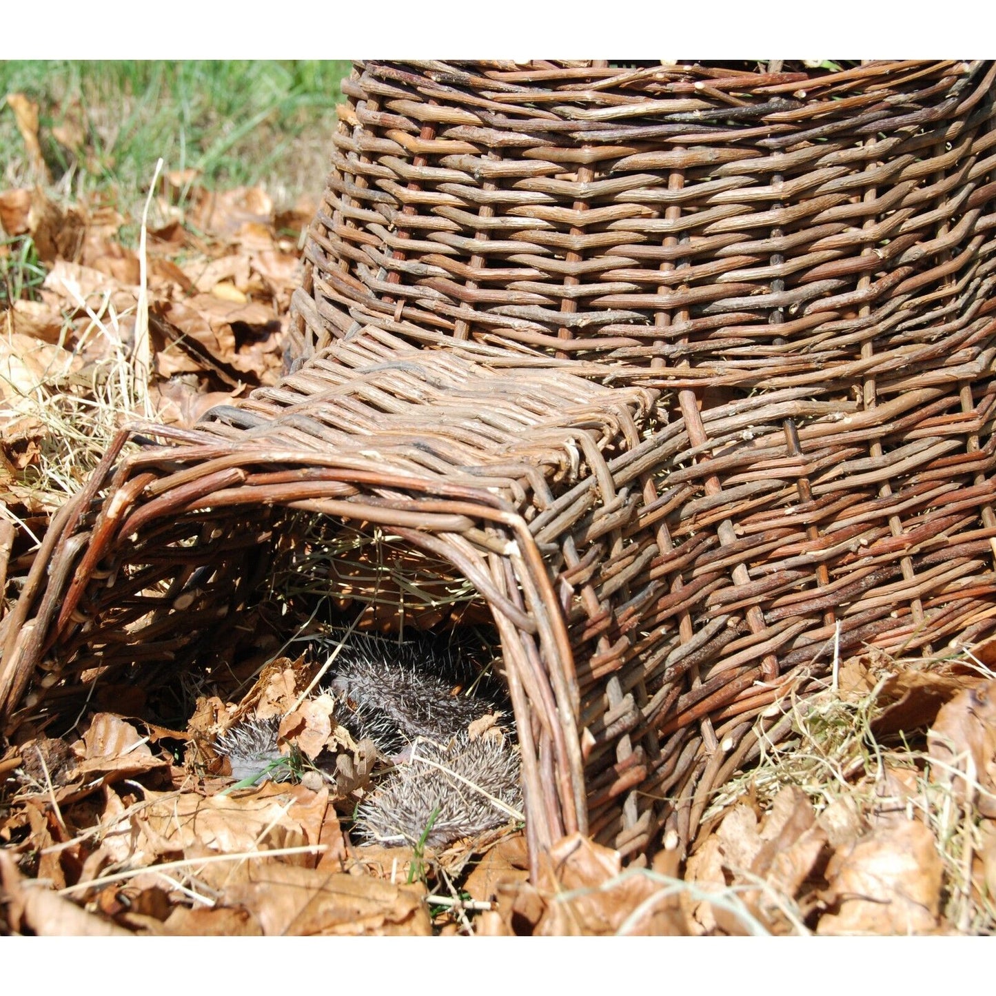 Large Hedgehog House Hut Handmade Rattan Garden Outdoor Small Animal Shelter