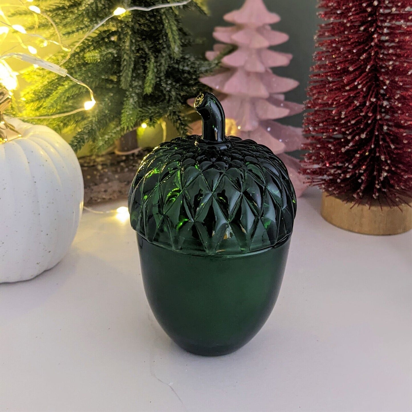 15 Hours Spiced Woods Scented Acorn Shape Candle Home Christmas Decor Ornament