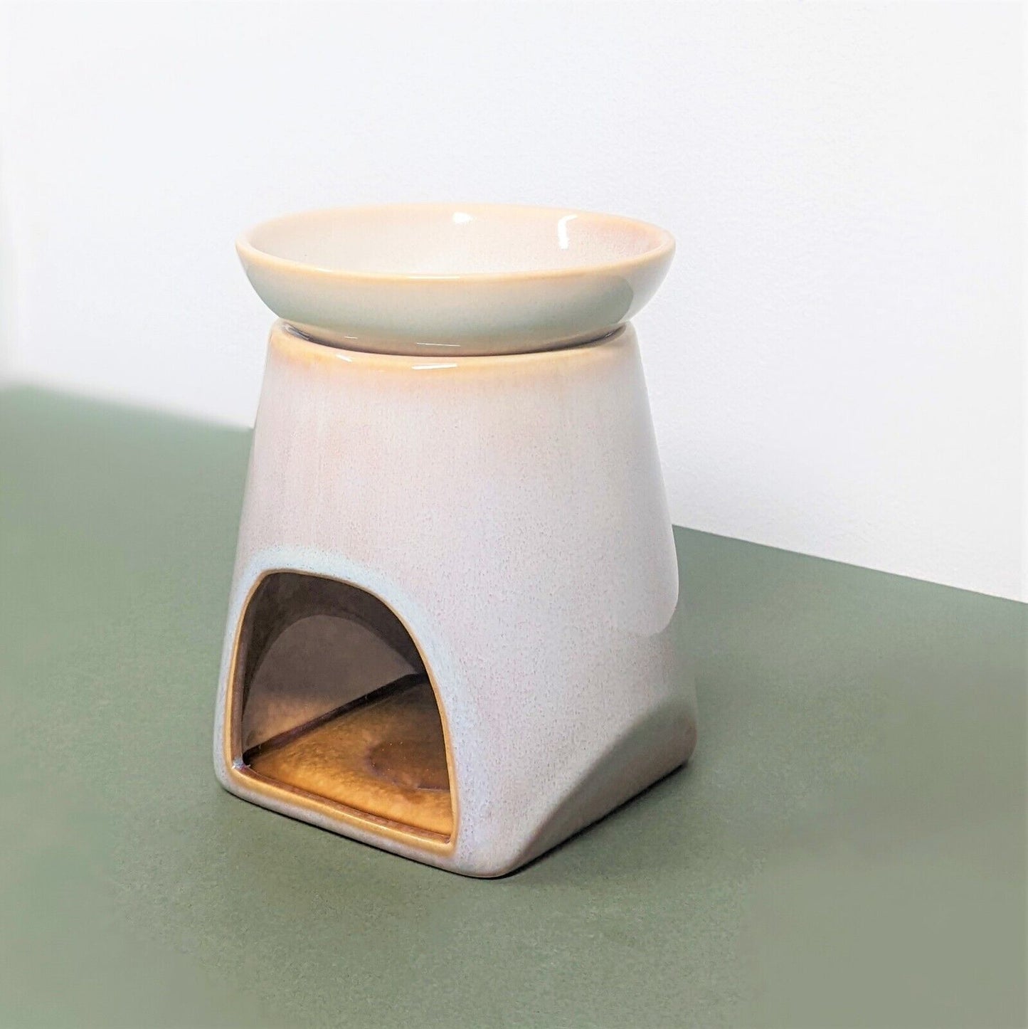 Large Ceramic Natural Oil Burner Wax Melt Reactive Glazed Home Fragrance Decor