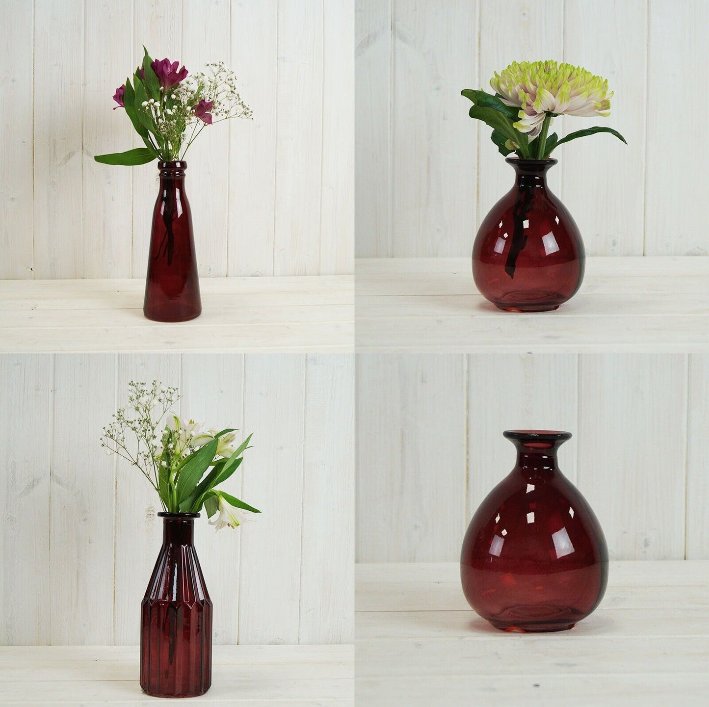 Glass Vase Bottle Vase Bud Vase Vintage Glass Geometric Table Wedding Home Decor