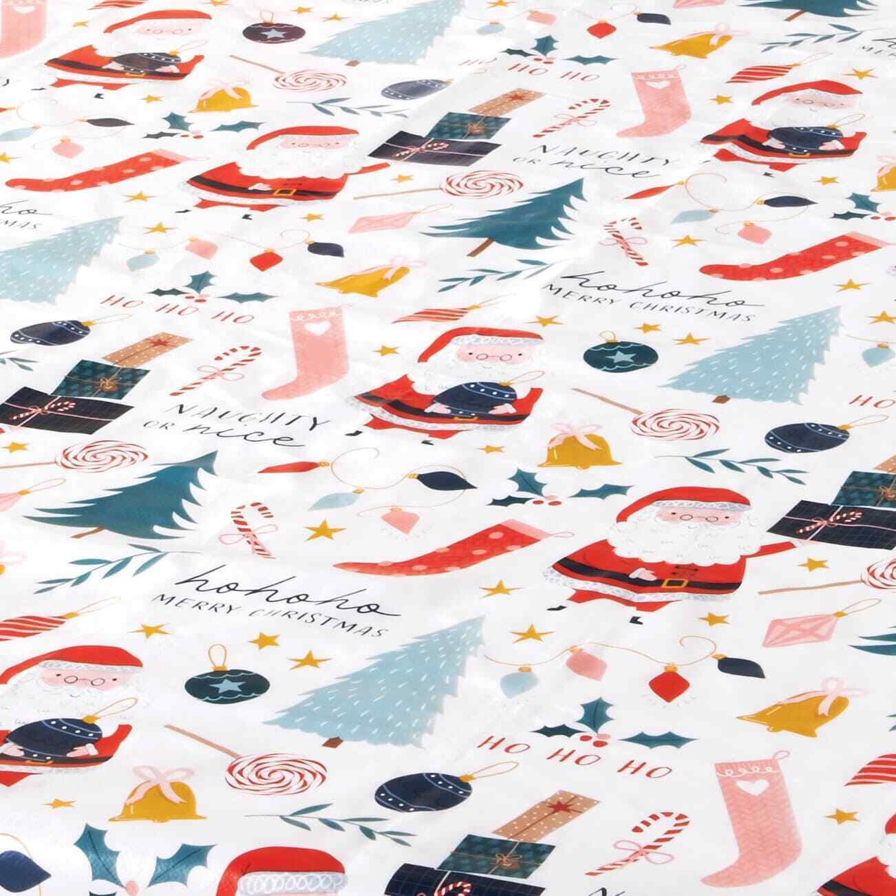 Christmas Dining Table PVC Cloth Wipe Clean Xmas Table Protector Cover 132 x 178