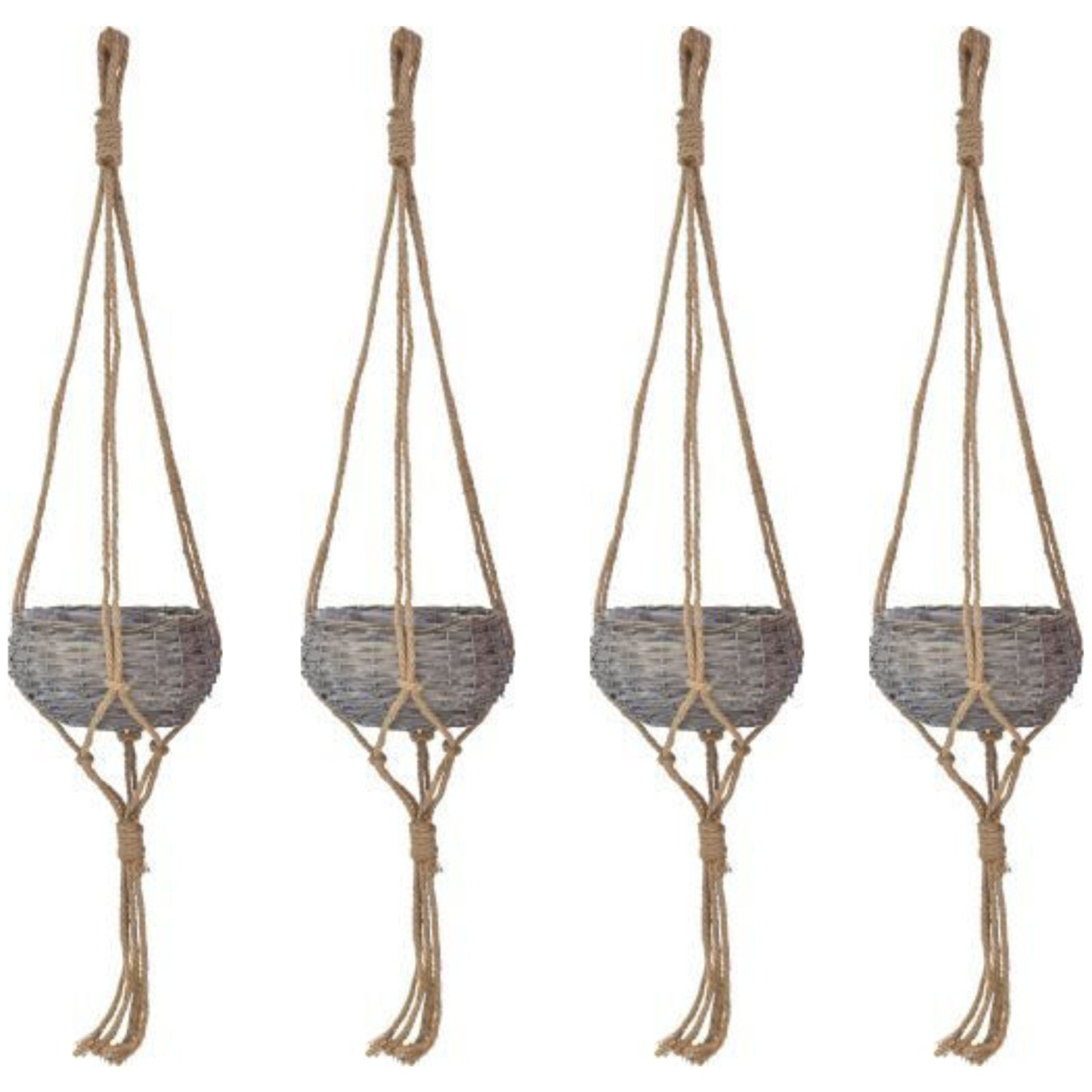 Macrame Plant Hanger Planter Willow Rope Hanging Indoor Jute Basket Home Decor