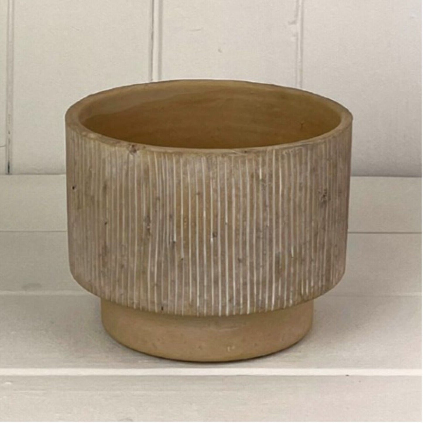 Cement Pebble Stone Plant Pot 13cm Planter Cover Flowers Herbs Indoor Decor Pot
