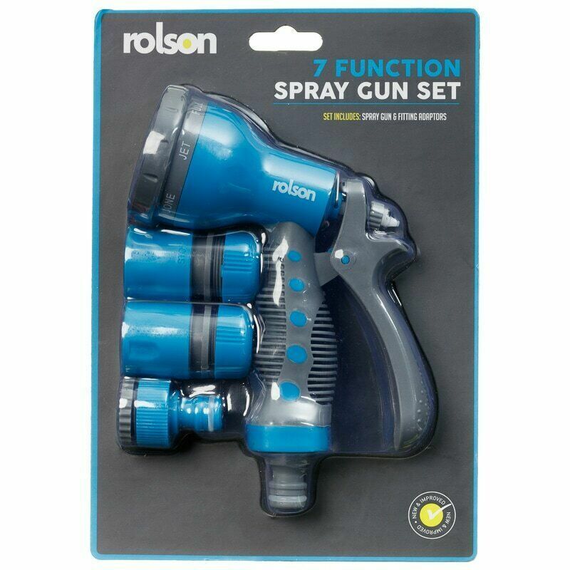 Spray Nozzle Water Hose Gun Multi Pattern Garden Adjustable Mist Attachments