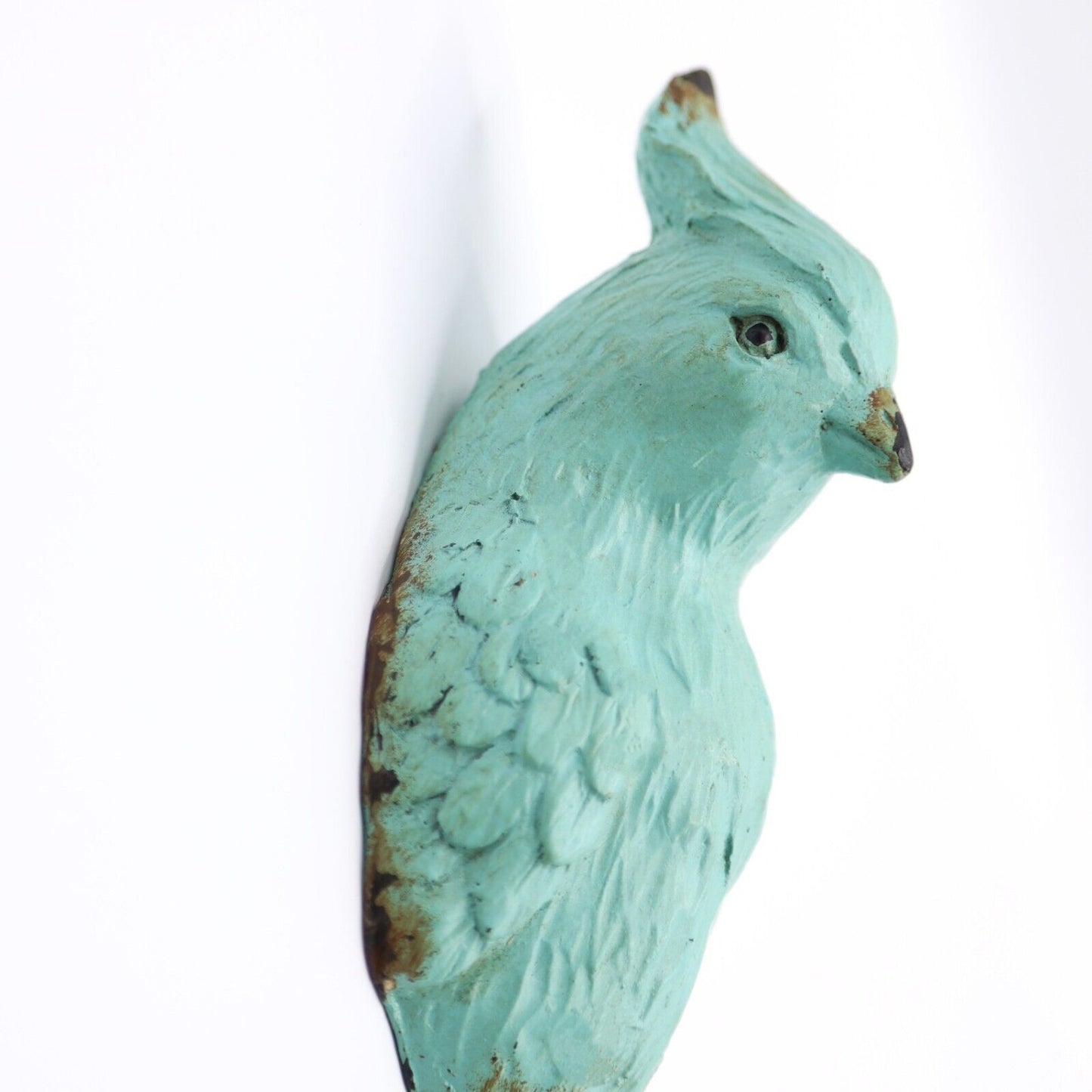 Blue Vintage Rustic Parrot Bird Shaped Coat Key Hanger Wall Mounted Single Hook