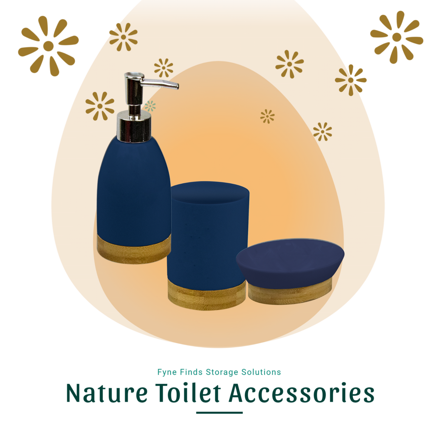 Bamboo Bathroom Accessories Organizer Soap Dispenser Toothbrush Holder Soap Dish